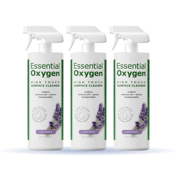 Essential Oxygen High Touch Surface Cleaner, Lavender, 32 oz, 3-Pack