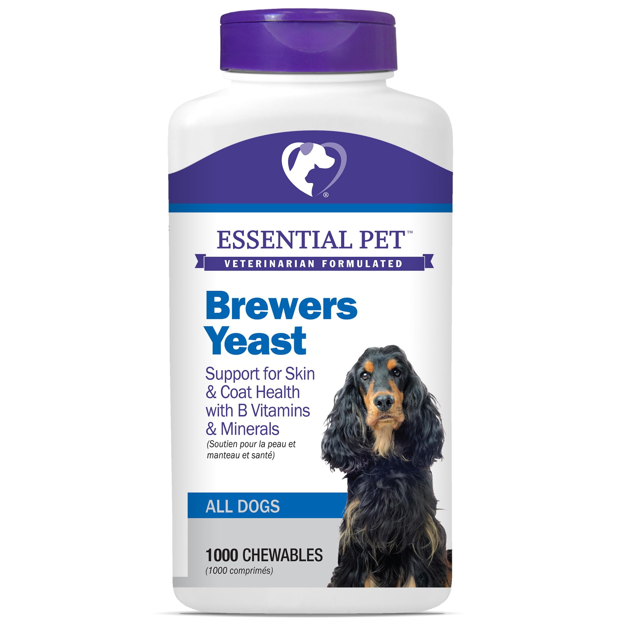 Essential Pet Products Brewers Yeast Chewable Tablets with Garlic B Vitamins Minerals for Dogs