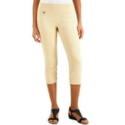 ALFANI Essential Petite Capri Pull-On with Tummy-Control Cream Beige 14P