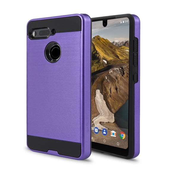 Essential Phone PH-1 Case, Slim Armor Hybrid Cover [Scratch/Dust Proof] Defender Dual Layer Shockproof Protection Case (VGC Purple)