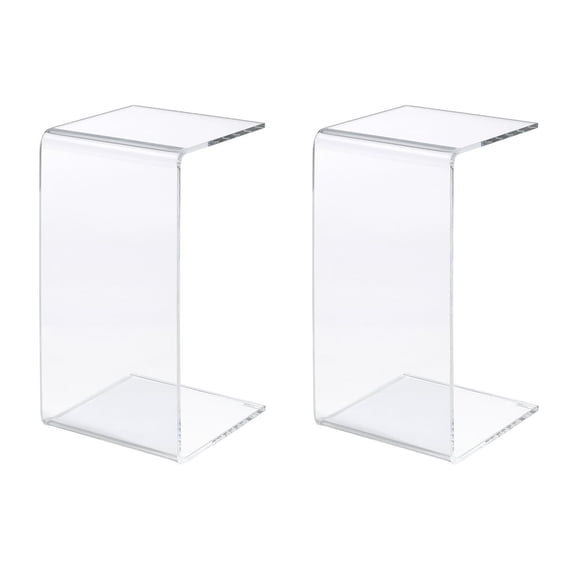 Essential Pieces Acrylic C Shape Accent Table - Set of 2