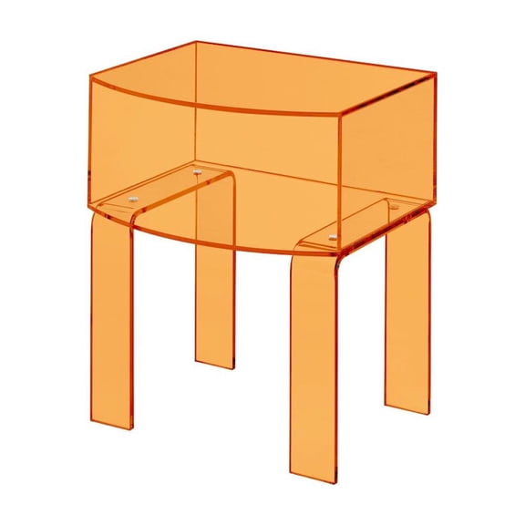 Essential Pieces Acrylic Hartman End Table - Orange