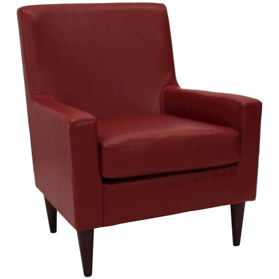 Essential Pieces Emma Arm Chair - Leatherette Red