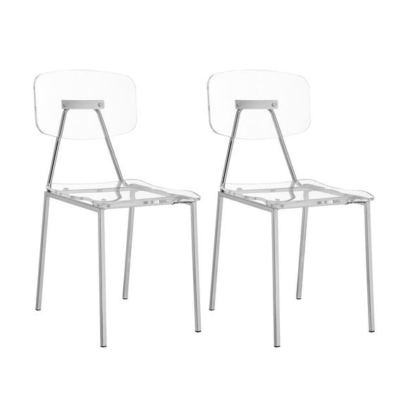 Essential Pieces Finley Dining Chair, Set of 2 - Chrome Finish