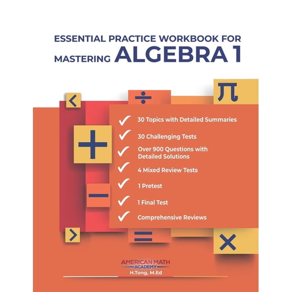 Essential Practice Workbook for Mastering Algebra 1, (Paperback)