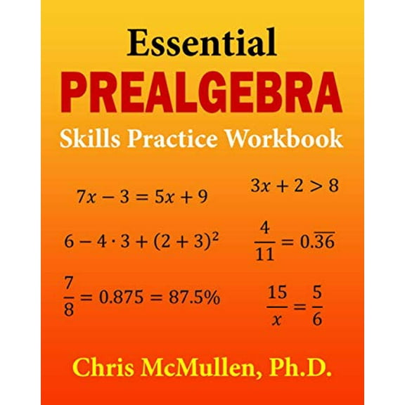 Pre-Owned Essential Prealgebra Skills Practice Workbook (Paperback) 1941691080 9781941691083