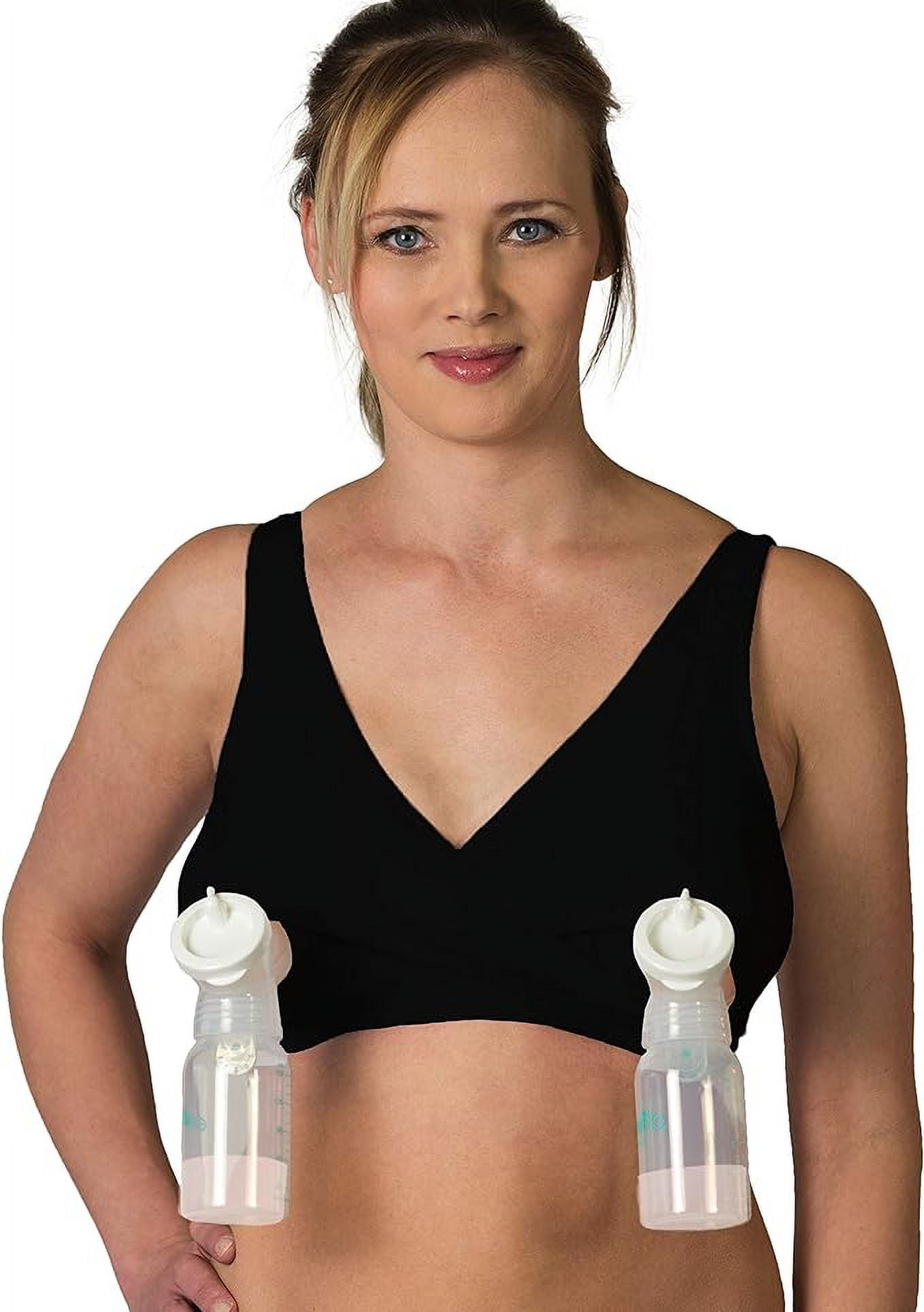Essential Relaxed Pump&Nurse Nursing Bra with Built in Hands-Free Pumping Bra - Walmart.com