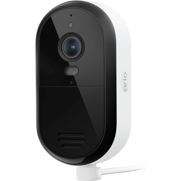 Essential Security Camera 2K (2025 Release) - Continuous Wired Plug-in Power Outdoor Camera, Person Recognition, Package Detection, Animated Preview, 1-Month Trial of Secure Plan, 1 Cam, White