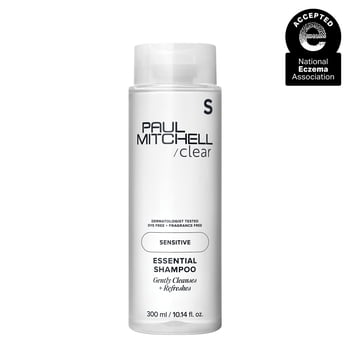 Paul Mitchell Clear Essential Shampoo, Fragrance Free, Dermatologist-Tested For Sensitive Scalp + Skin, 10.14 fl. oz.