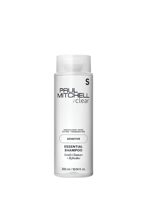Clear Essential Shampoo, Fragrance Free, Dermatologist-Tested For Sensitive Scalp + Skin, 10.14 fl. oz.