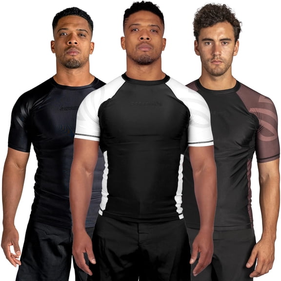 Essential Short Sleeve Rash Guard MMA BJJ Wrestling Grappling Jiu Jitsu