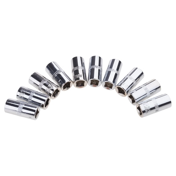 Essential Short Socket Spanner 1/4Inch Drives 6 Point Metric 4mm-14mm Selection for Profession Mechanical Repair Tool