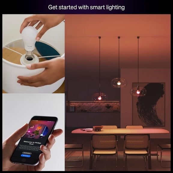 Essential Smart LED A19 Bulb, White and Color Ambiance, E26 Base, 8.8W, 2200K-6500K, 800 Lumens, Dimmable, Works with Alexa, Google, and Apple Home, 1-Pack