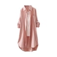 thumbnail image 1 of Essential Solid Color Duster Cardigan, Airy Lightweight Blouse with Relaxed Fit & Casual Elegance for Everyday Outfit Completions,Pink XL, 1 of 4