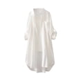 thumbnail image 1 of Essential Solid Color Duster Cardigan, Airy Lightweight Blouse with Relaxed Fit & Casual Elegance for Everyday Outfit Completions,White 2XL, 1 of 3