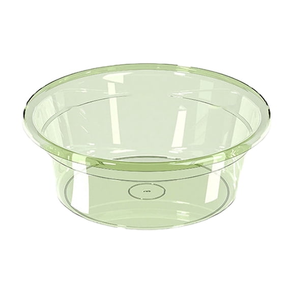 Essential for Students Plastic Clear Washbasin Round Portable Thickening Dishes Pan Bedside Soaking Tub Wash Basin Tub For Face Cleansing Foot Bath Kitchen Bathroom Transparent