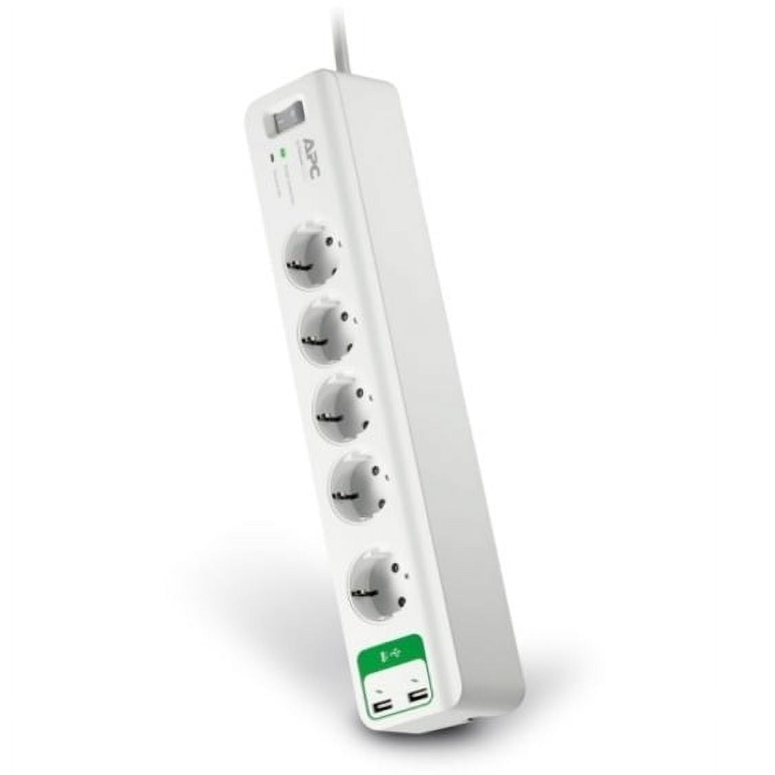 Essential SurgeArrest 5 Outlets with 5V, 2.4A 2 Port USB Charger 230V ...
