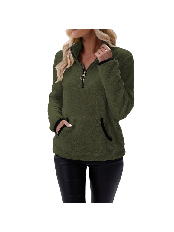 Essential Sweatshirt for Women Soft Crewneck Long Sleeve Loose Fit Casual Lounge Everyday Basic Winter Warm Top
