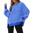 thumbnail image 1 of Essential Sweatshirt for Women Soft Crewneck Long Sleeve Loose Fit Casual Lounge Everyday Basic Winter Warm Top, 1 of 6