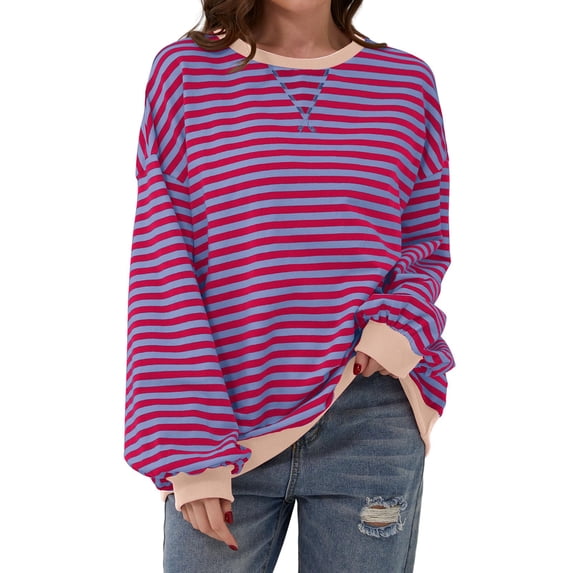 Essential Sweatshirt for Women Soft Crewneck Long Sleeve Loose Fit Casual Lounge Everyday Basic Winter Warm Top