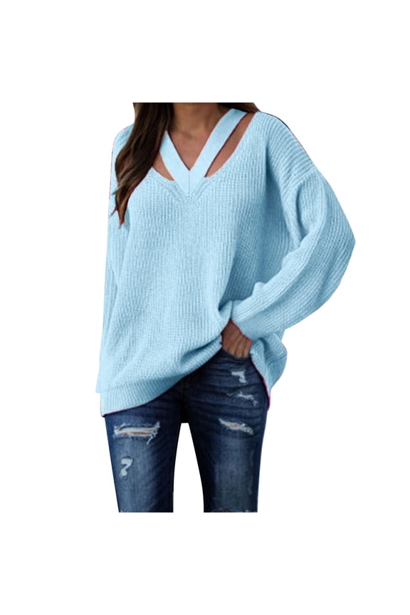 Essential Sweatshirt for Women Soft Crewneck Long Sleeve Loose Fit Casual Lounge Everyday Basic Winter Warm Top