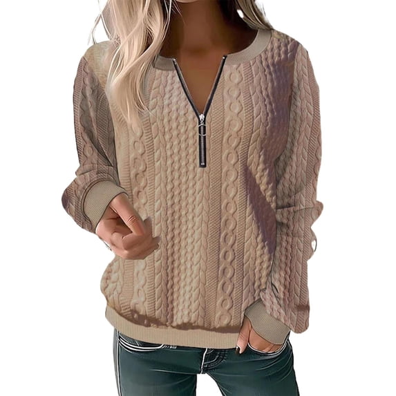 Essential Sweatshirt for Women Soft Crewneck Long Sleeve Loose Fit Casual Lounge Everyday Basic Winter Warm Top