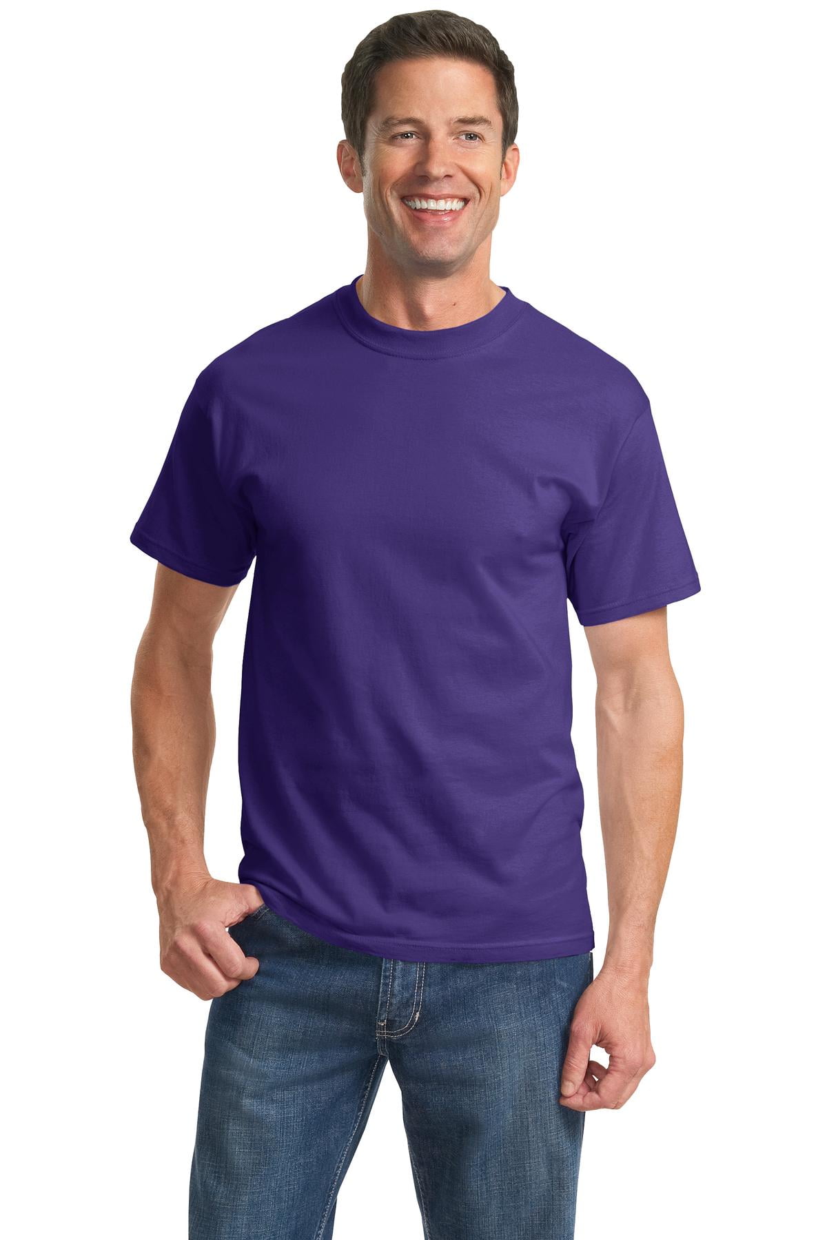 Essential Soft Spun Cotton T-Shirt in Purple, Size 6XL - Walmart.com