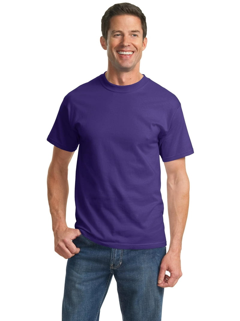 Essential Soft Spun Cotton T-Shirt in Purple, Size 6XL - Walmart.com