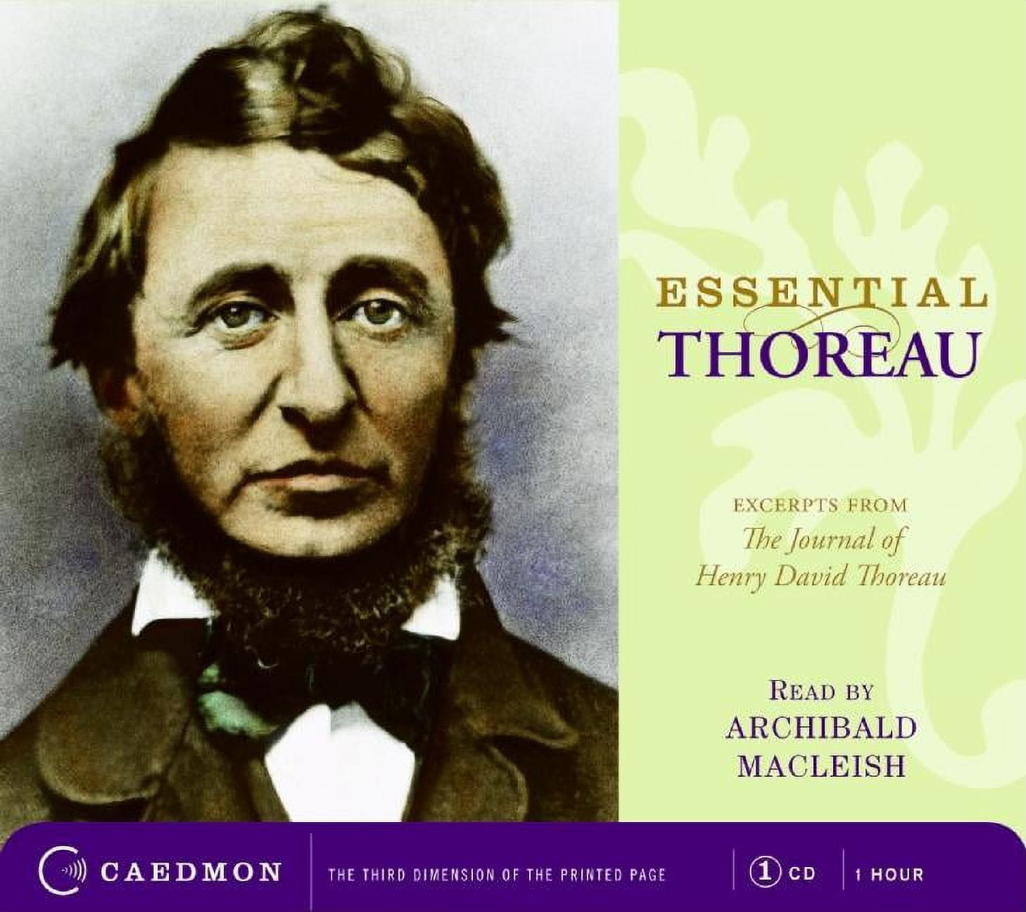 Essential Thoreau CD Excerpts from the Journal of Henry David Thoreau