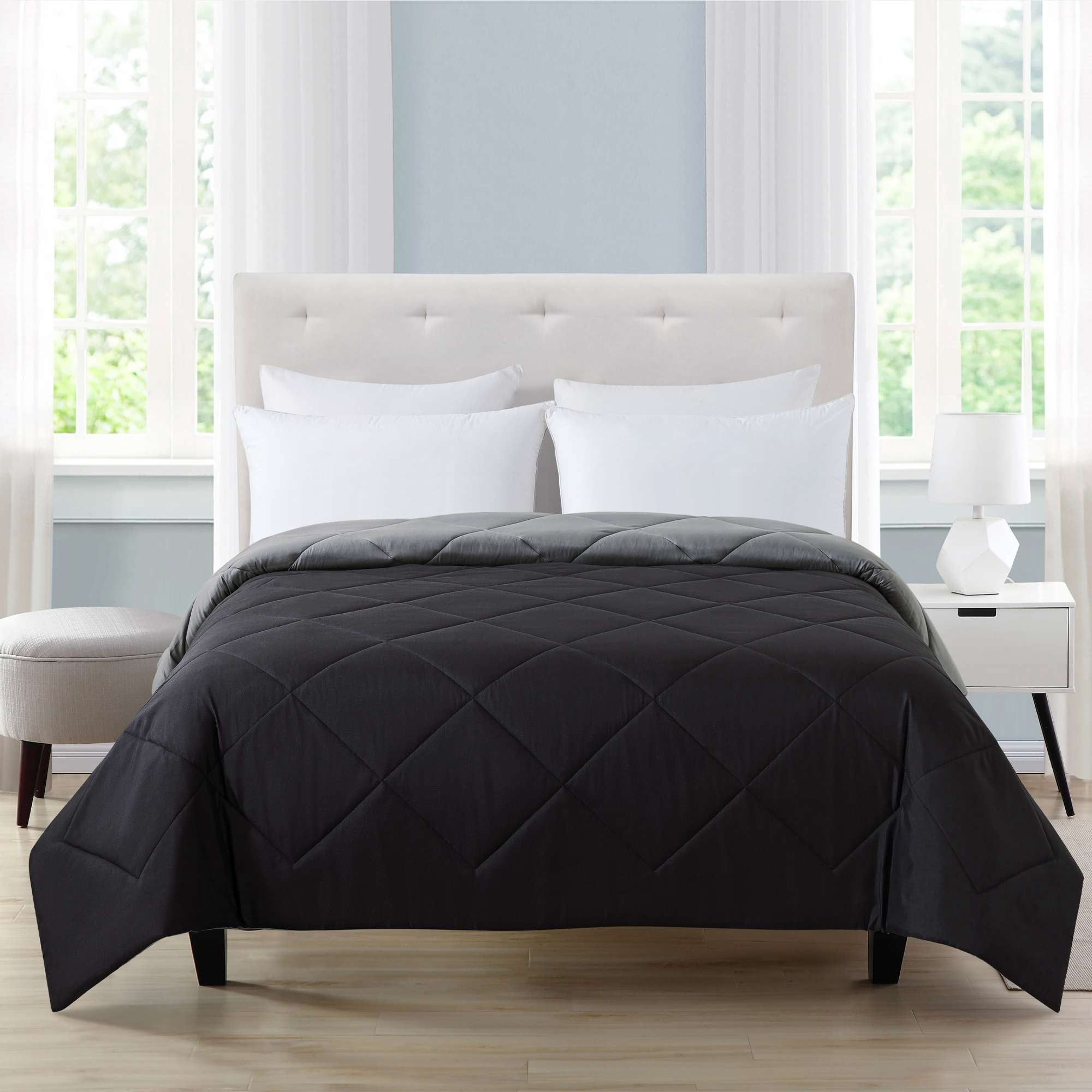 Mainstays Full Total Bedding Bundle – Comforter, Sheets, Pillow, Mattress Topper, Mattress Protector, Blanket & Throw