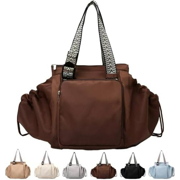 Essential Tote Bag,Multifunctional Organizer Bag,Boasts Great Storage Capacity, Backpack Crossbody Shoulder,for Everyday(Coffee)