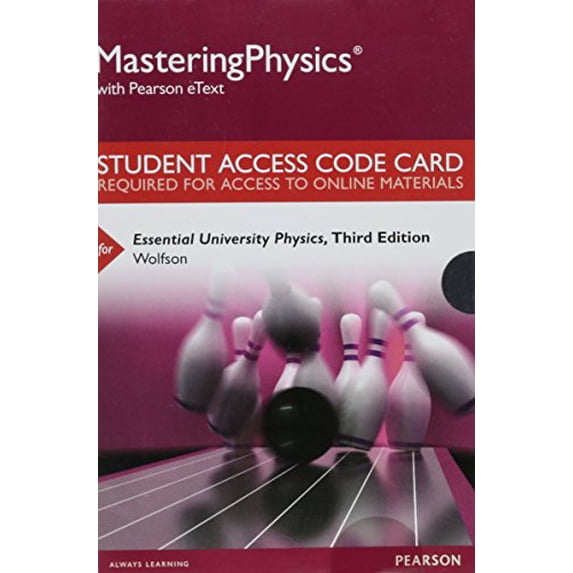 Pre-Owned Essential University Physics Access Code Card (Masteringphysics) Paperback