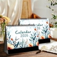 thumbnail image 1 of Essential Value 2026 Desk Calendar with Multicolor Design, 12 Month Standing Calendar for Home, Paper Office Supplies, Holiday Reminder, Desktop Flip Calendar, 1 of 6