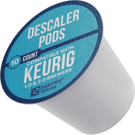 Essential Values Compatible Keurig Rinse Pods 10-Pack - Compatible with K Cup Cleaning Pods - Works With K-Cup Machines Including 2.0 - Aftermarket Keurig Filter Pods