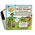 thumbnail image 1 of Essential Verbal Concepts and Vocabulary Flashcards; for Pre-K - Kindergarten; 90 flashcards with Over 200 Questions, Stickers, Fun Activities, Games, Pen Included, 1 of 11