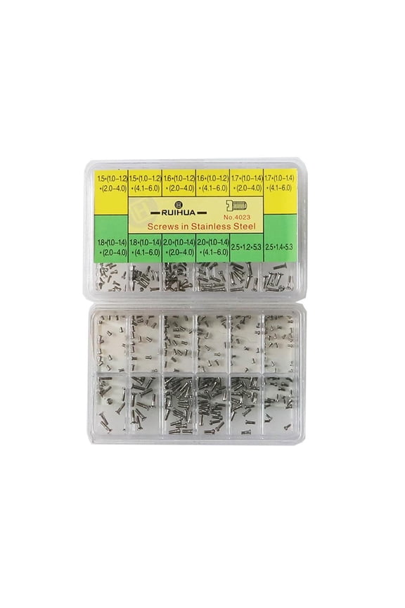Essential Watch Repair Tools Comprehensive Assortment 120 Stainless Steel Screws for Quick & Easy Watch Repairs