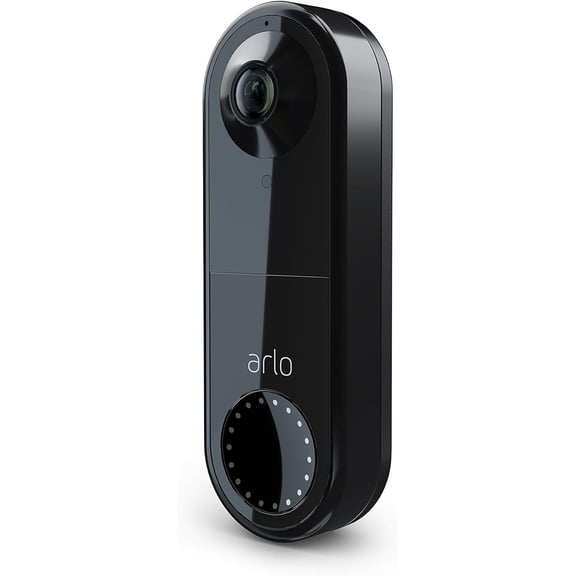Essential Wired Video Doorbell - HD Video, 180 View, Night Vision, 2 Way Audio, Direct to Wi-Fi, No Hub Needed, Easy Installation (Existing Doorbell Wiring Required), Black - AVD1001B