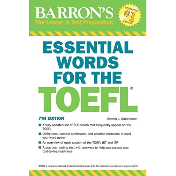 Pre-Owned Essential Words for the TOEFL (Paperback) 1438008872 9781438008875