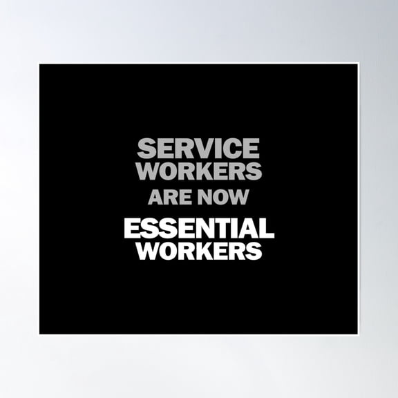 Essential Workers Poster Wall Art, Modern Wall Decor, 24x36 UNFRAMED
