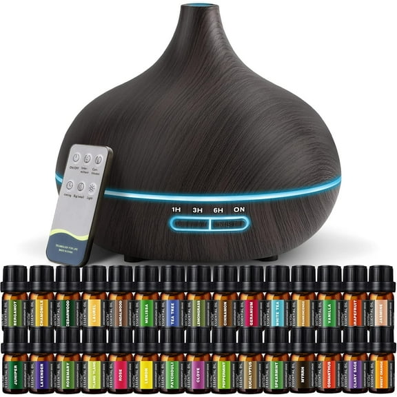 Essential oil diffuser, ultrasonic essential oil diffuser with timer