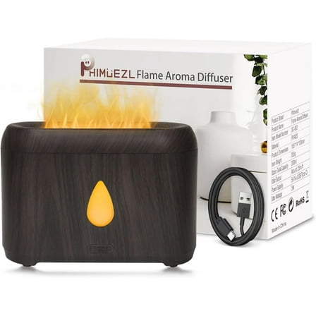 Essential oil flame diffuser, 200ml ultrasonic aromatic diffuser with cold mist
