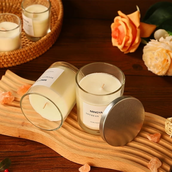 Natural Soy Wax Scented Candle  |Transparent Glass | Clean-Burning Cotton Wick
