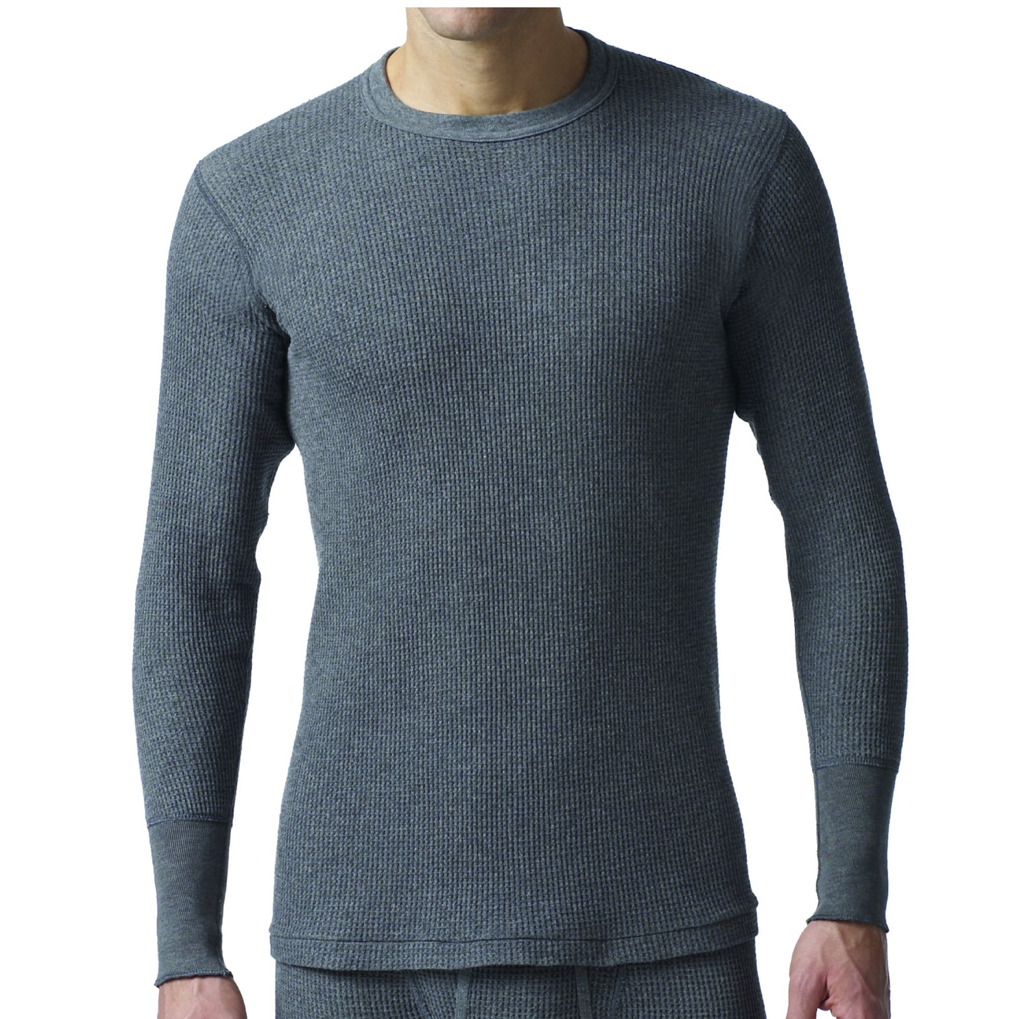 Essential's Men's Thermal Waffle Knit Long Sleeve Shirt