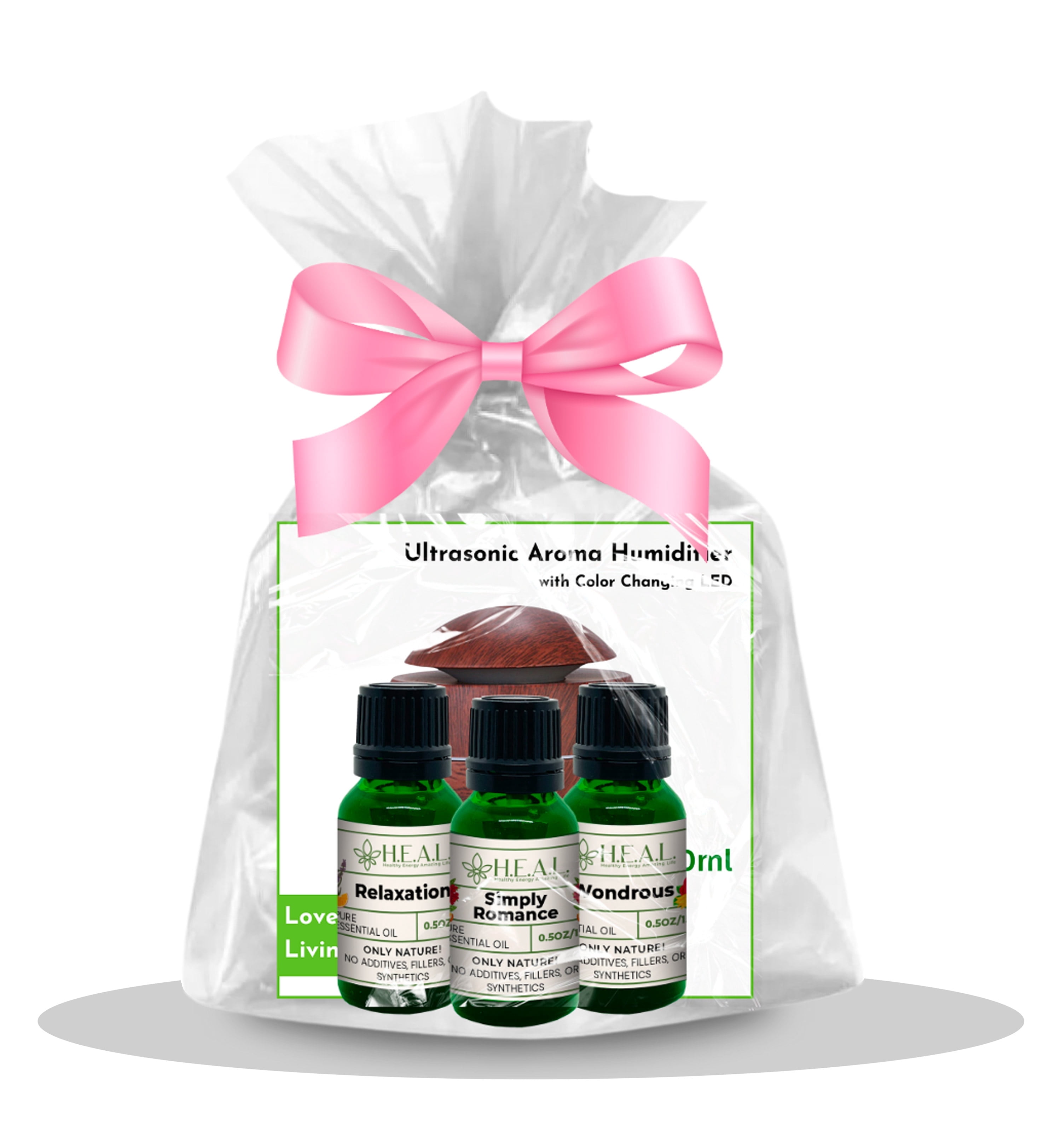 H.E.A.L. Essential Oil Gift Set with Romantic Aromatherapy Blends, 3 Pack