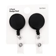 Essentials 2-Pack Badge Reels, Black