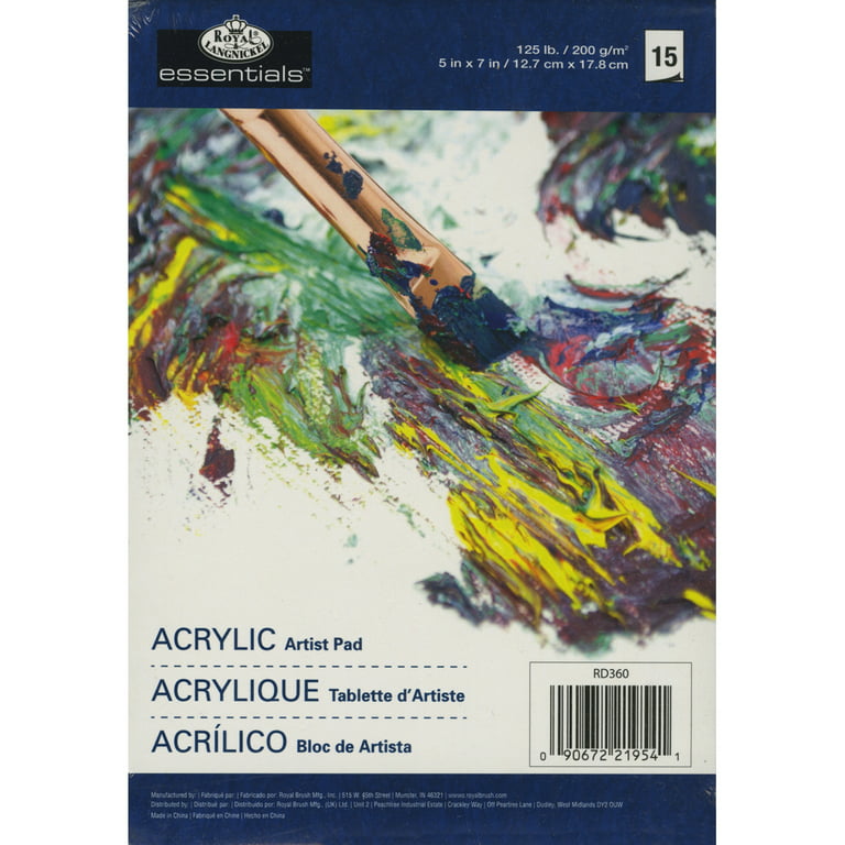 Essentials Acrylic Paint Artist Paper Pad 5X7-17 Sheets 