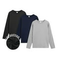 thumbnail image 1 of Essentials Boy’s Long Sleeve T-Shirt, Super-Soft Cotton Blend Round Neck Tee, Sizes 1-15Y, 1 of 6