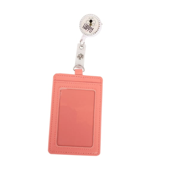 Essentials Brand Bee Happy Retractable Badge Reel with Coordinating ID Holder Pocket, 24" Cord Length