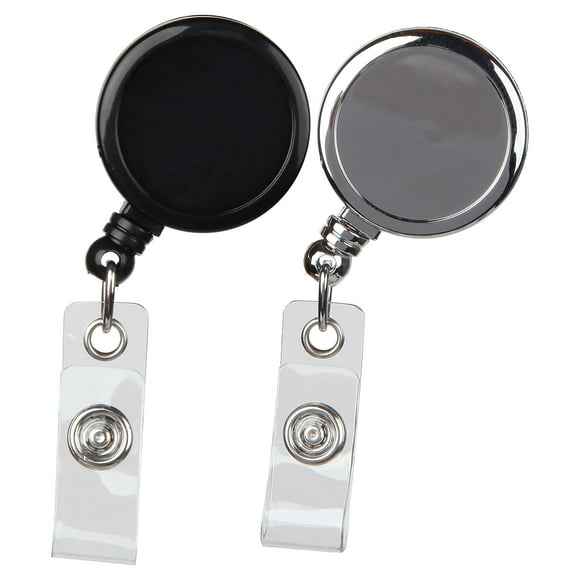 Essentials Brand Unisex Adult 2 Pack Chrome and Black Badge Reels
