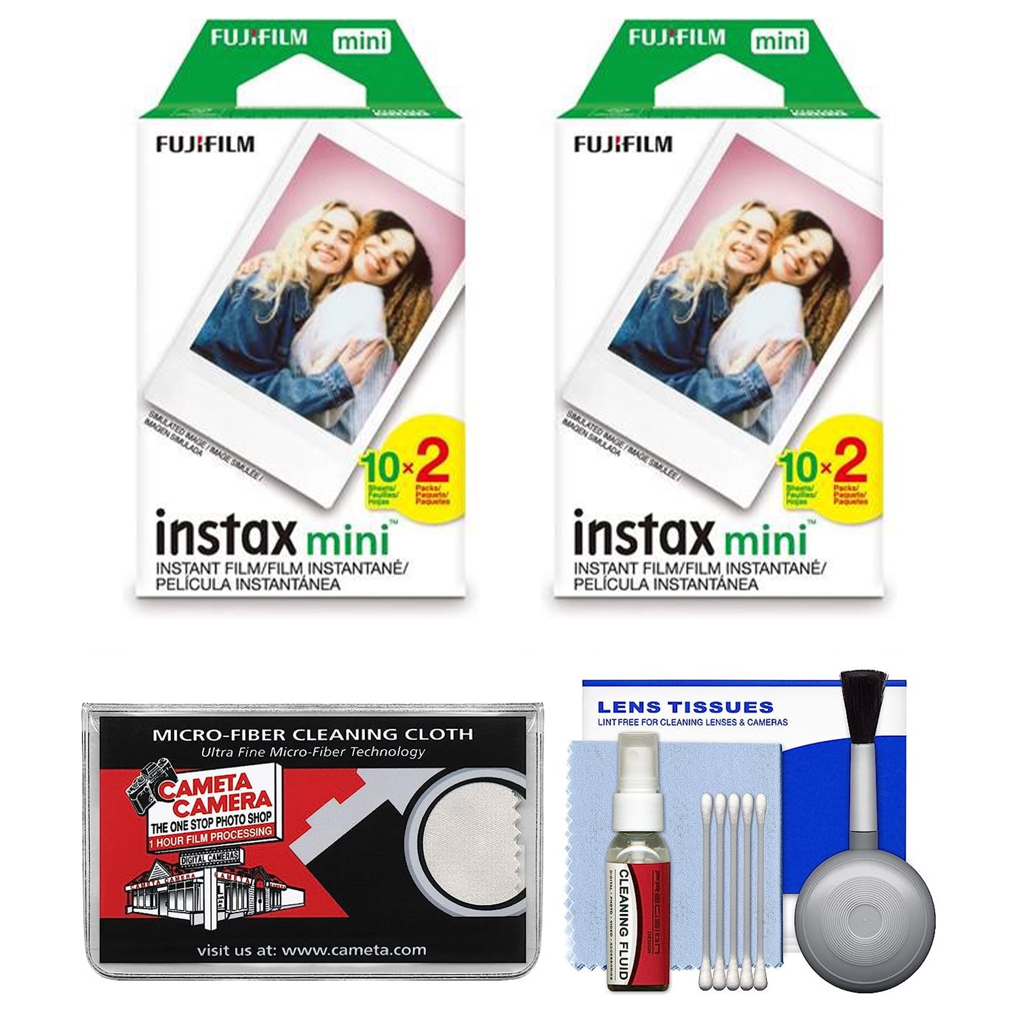 Essentials Bundle for Fujifilm Instax Mini 8, Mini 9, Mini 11, Mini 70 &  Mini 90 Instant Film Camera with 40 Twin Color Prints + Accessory Kit